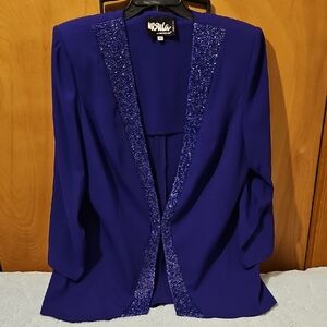 Vintage Ursula of Switzerland Women's Blazer with Beaded Trim